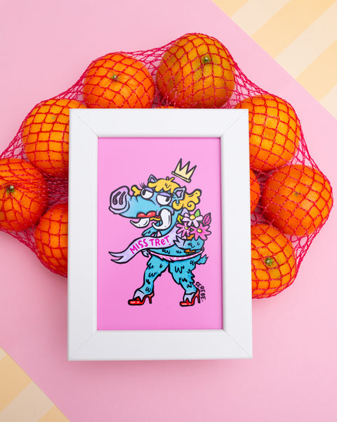 Ilustratie inramata "Cum se numeste cel mai frumos porc?"