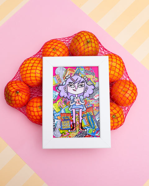 Ilustratie inramata "...pe vremea mea"