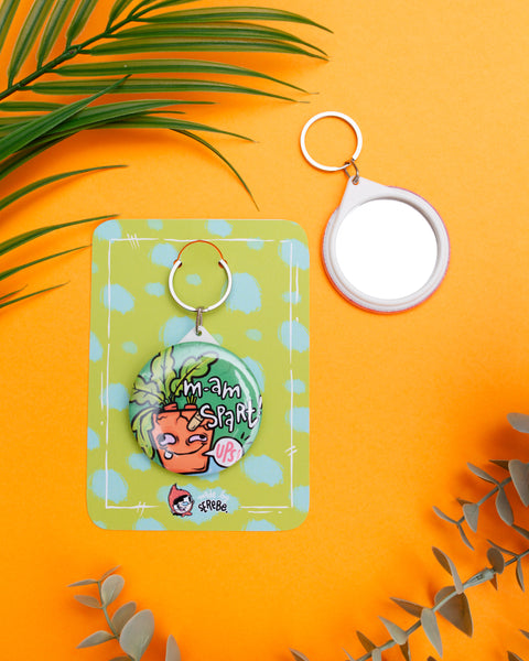 Breloc cu oglinda "Ghiveci spart"