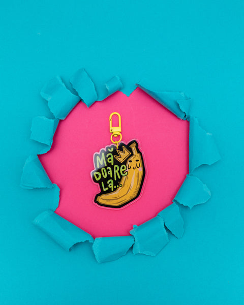 Breloc ilustrat "Banana indurerata"