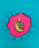 Breloc ilustrat "Banana indurerata"